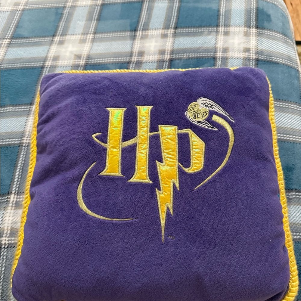 Harry Potter Purple and Gold Decorative Pillow